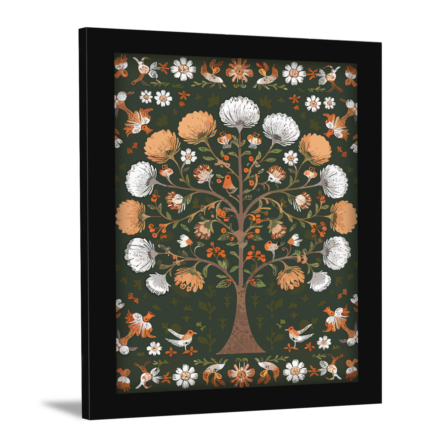 Intricate Tree of Life Traditional Kalamkari Painting