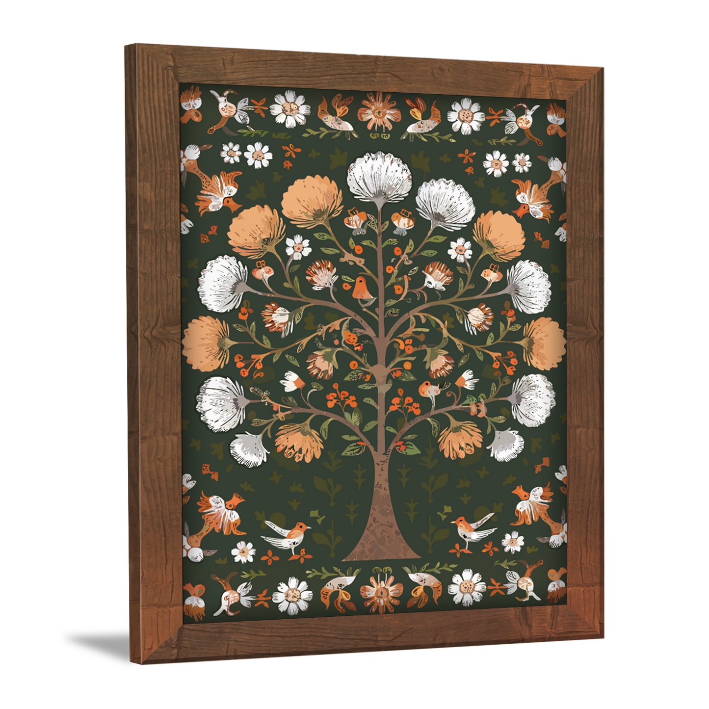 Intricate Tree of Life Traditional Kalamkari Painting