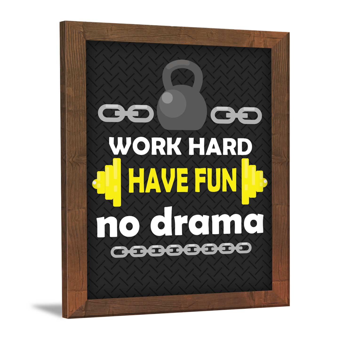 Work Hard, Have Fun, No Drama – Motivational Photo Frame