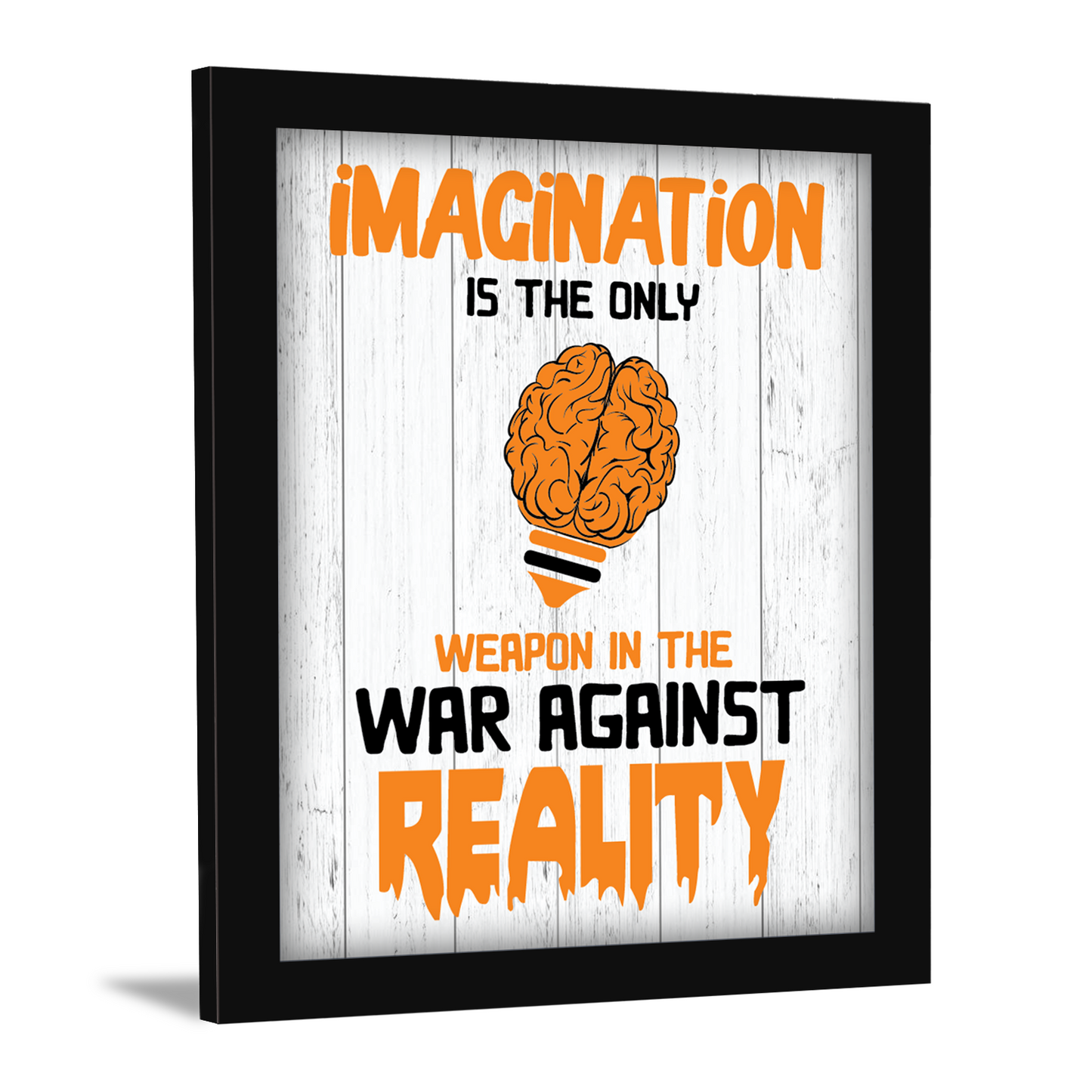 Imagination is the Only Weapon Against Reality – Inspirational Photo Frame