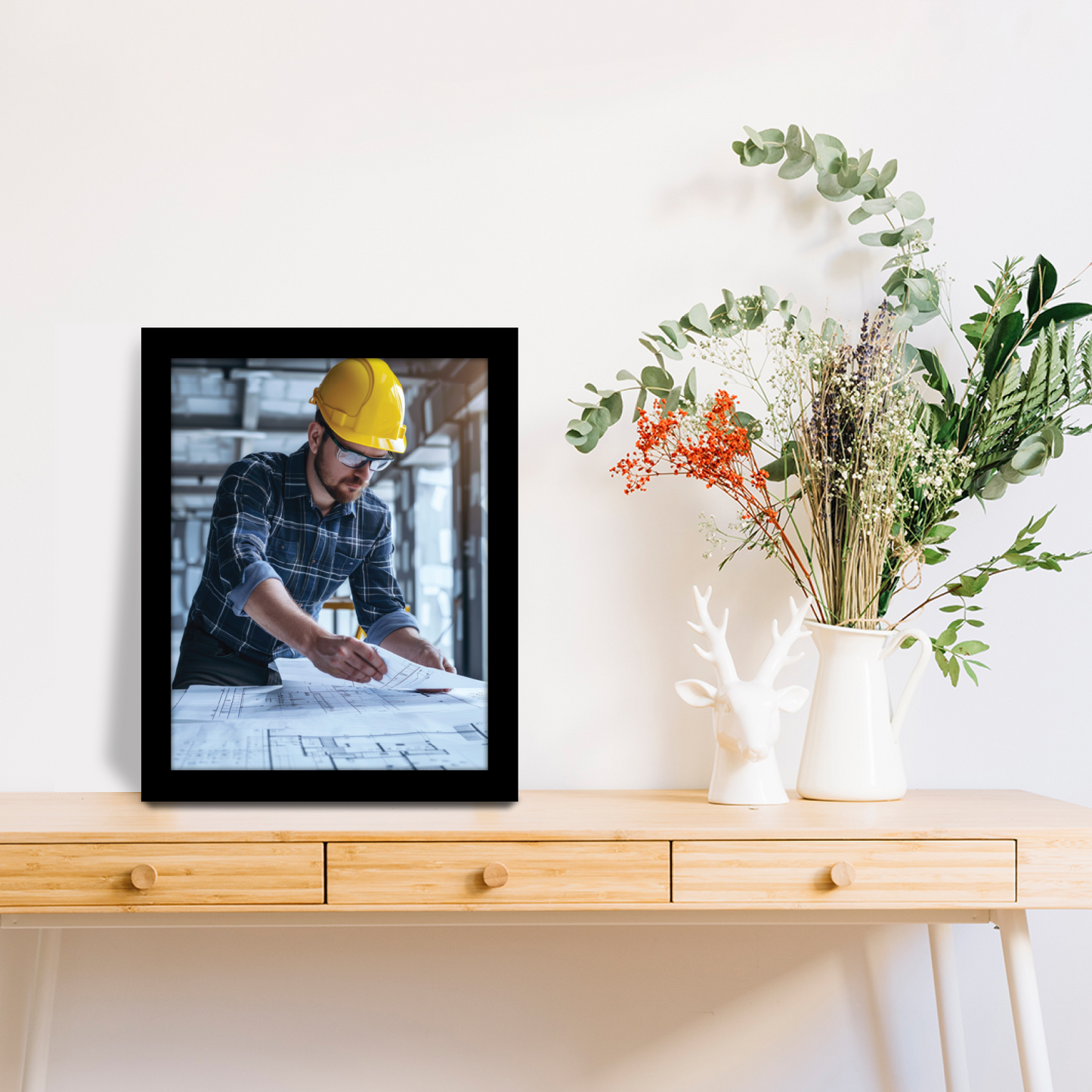 Civil Engineer on Site – Framed Artwork