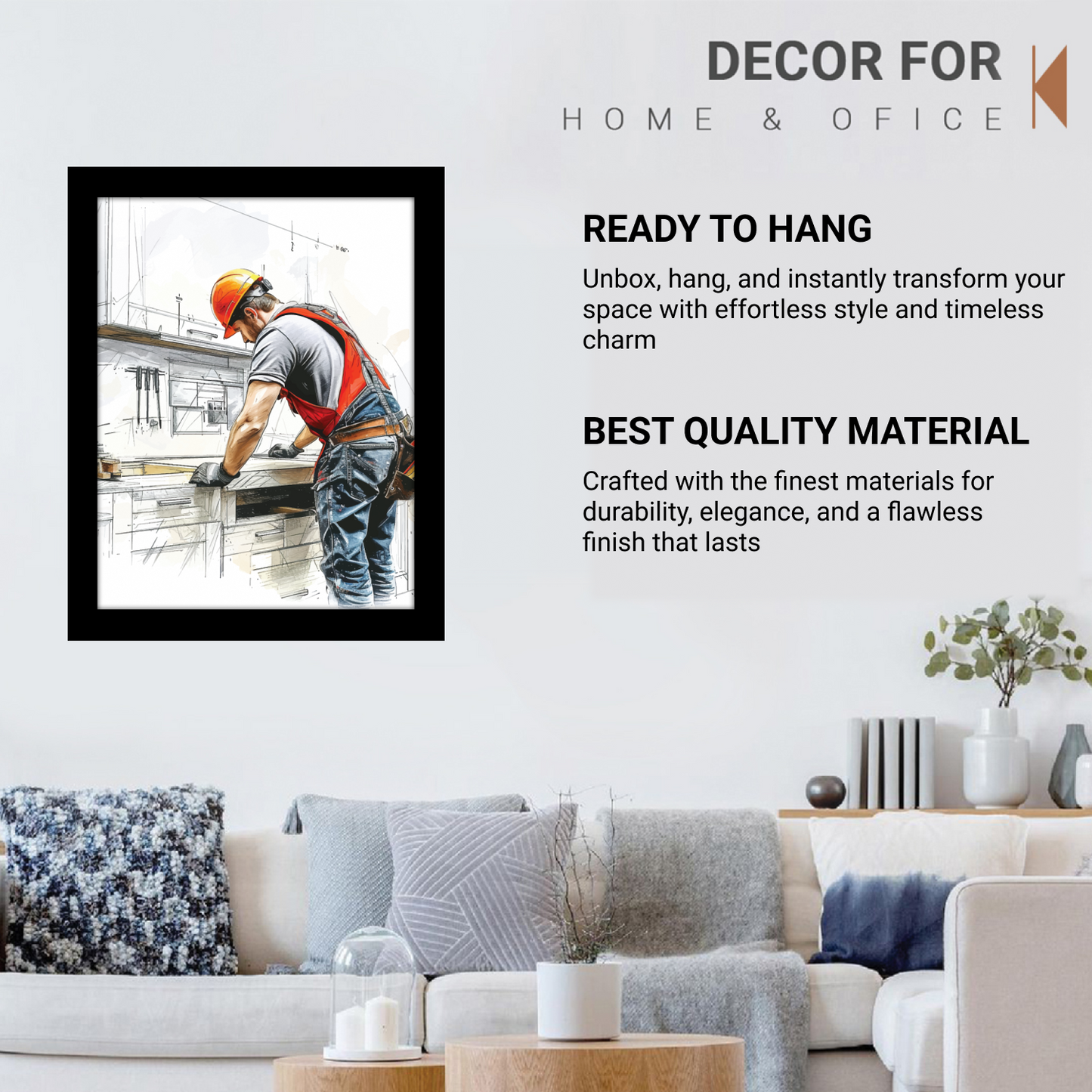 Mastermind at Work – Engineer Sketch Wall Frame & Artwork