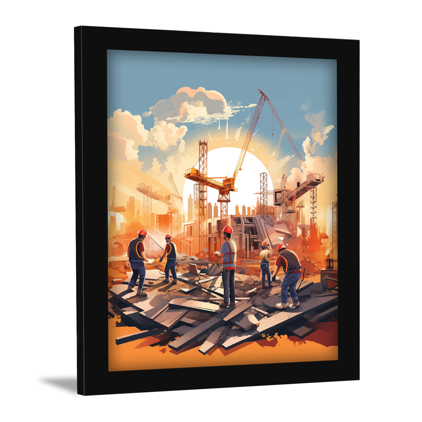The Power of Teamwork – Builder Team Framed Artwork