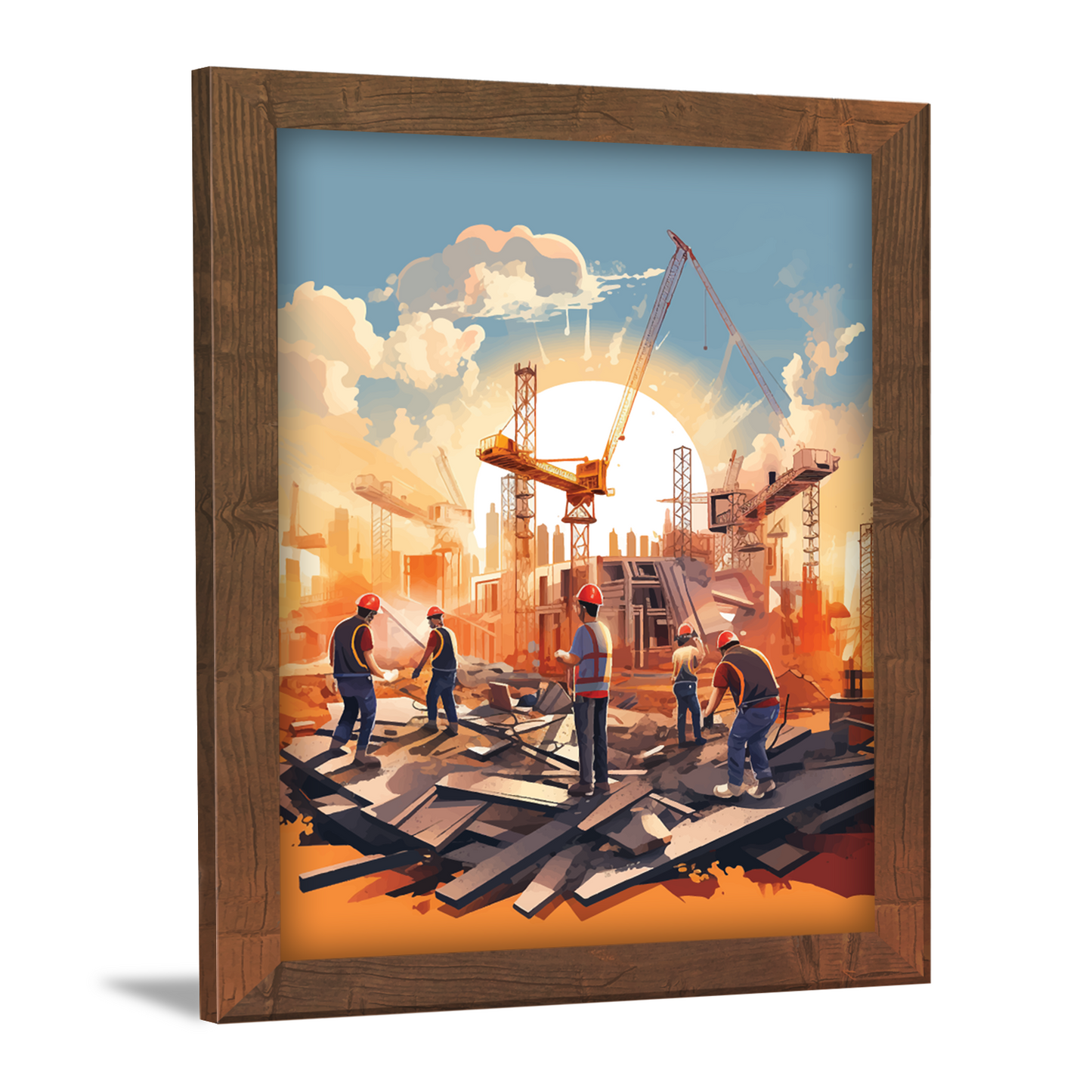The Power of Teamwork – Builder Team Framed Artwork