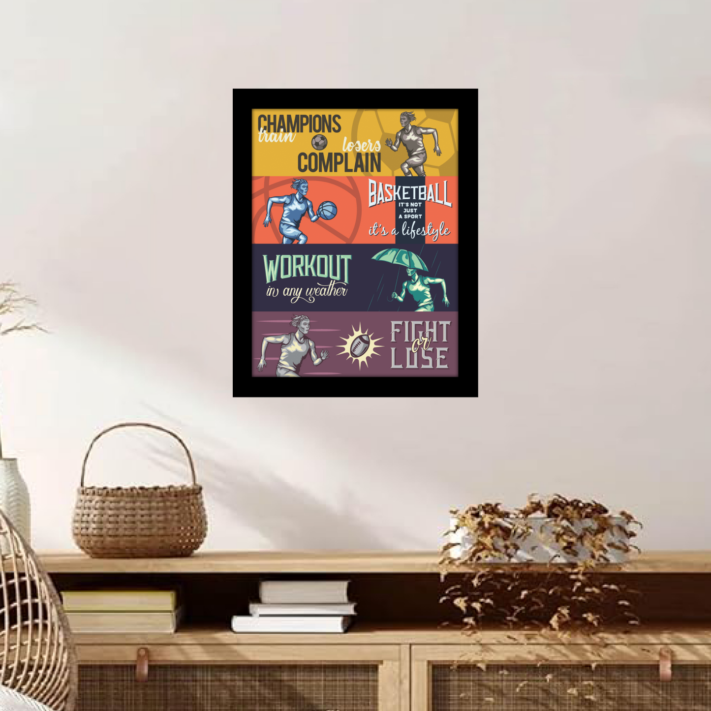 Chase Your Dreams: Running Man Motivational Frame