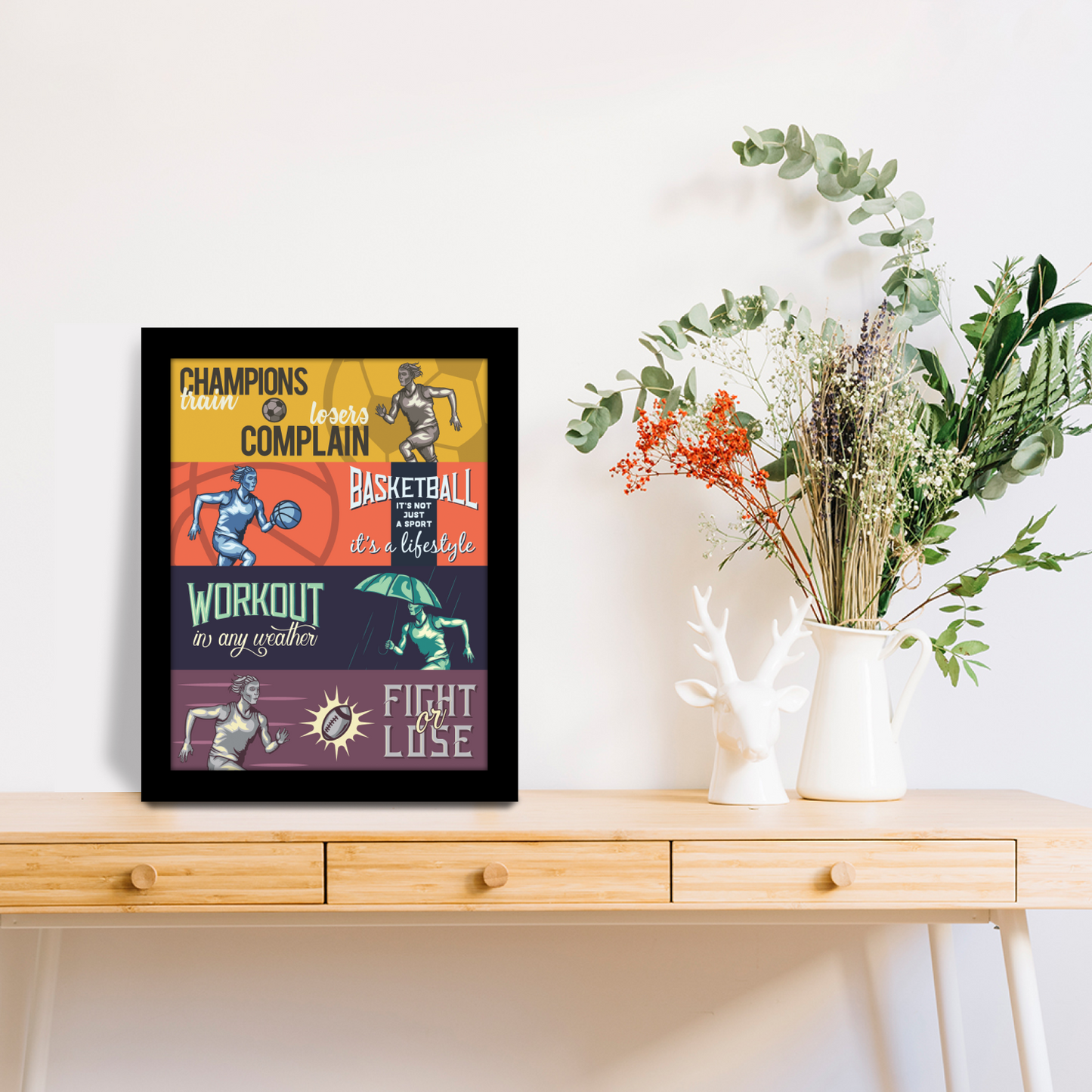 Chase Your Dreams: Running Man Motivational Frame