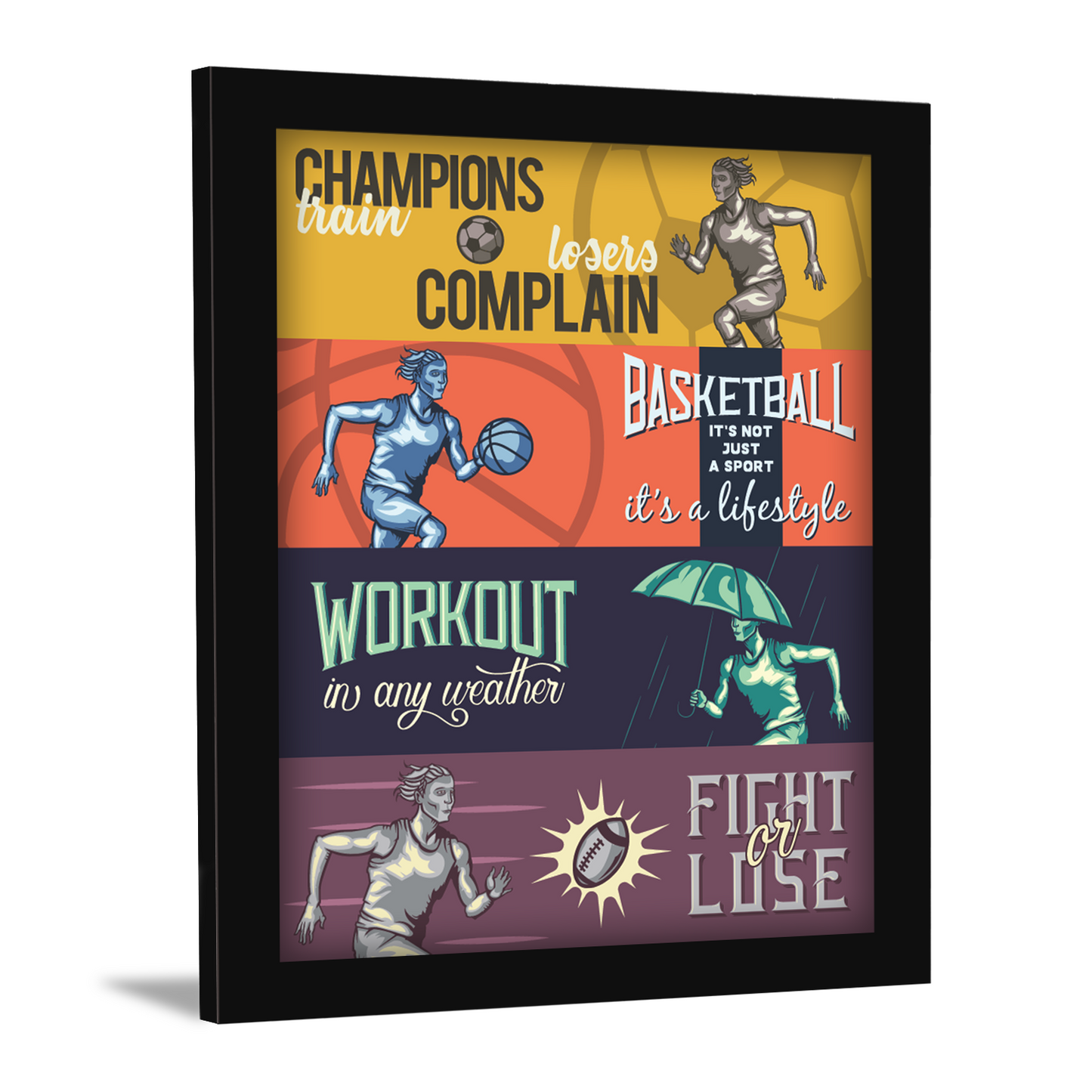 Chase Your Dreams: Running Man Motivational Frame