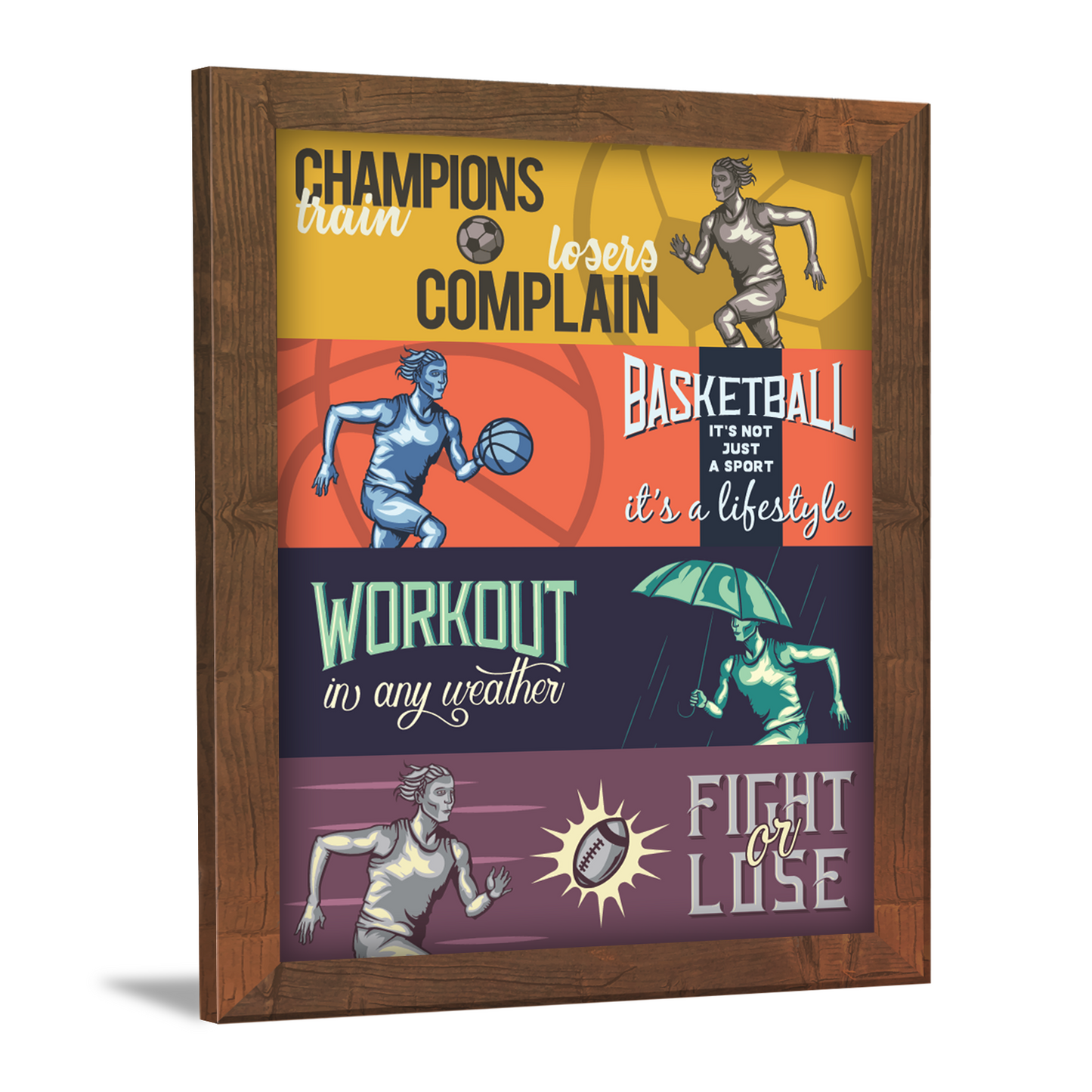 Chase Your Dreams: Running Man Motivational Frame