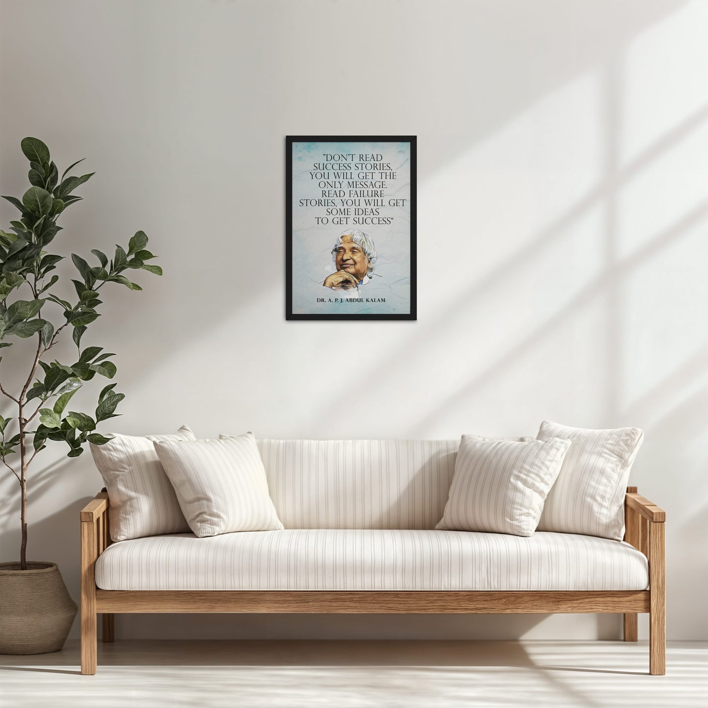 Living Room Cabinet Table Preview of Lessons from Failure : A. P. J. Abdul Kalam Inspirational Wall Art in Black Color Frame