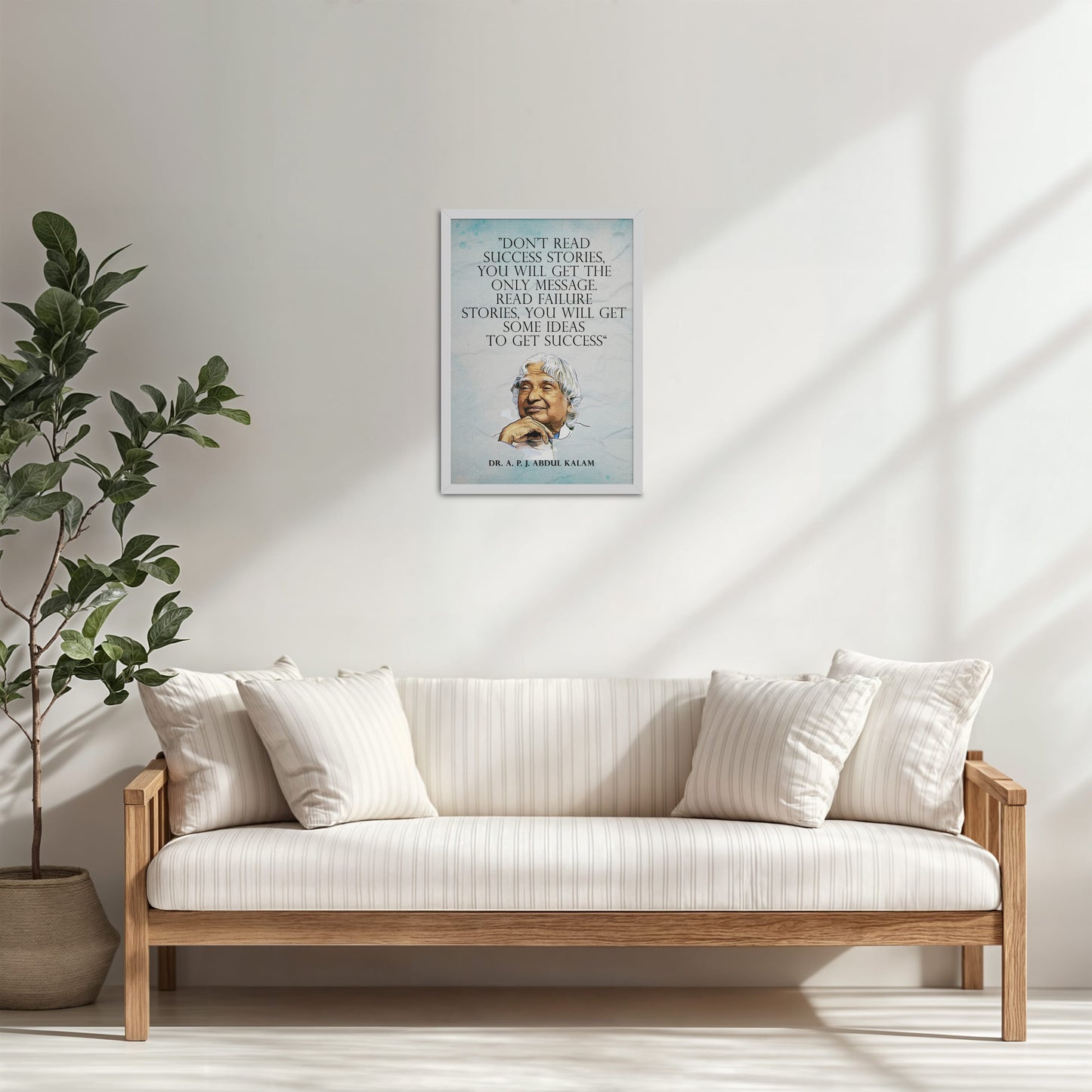 Living Room Cabinet Table Preview of Lessons from Failure : A. P. J. Abdul Kalam Inspirational Wall Art in White Color Frame