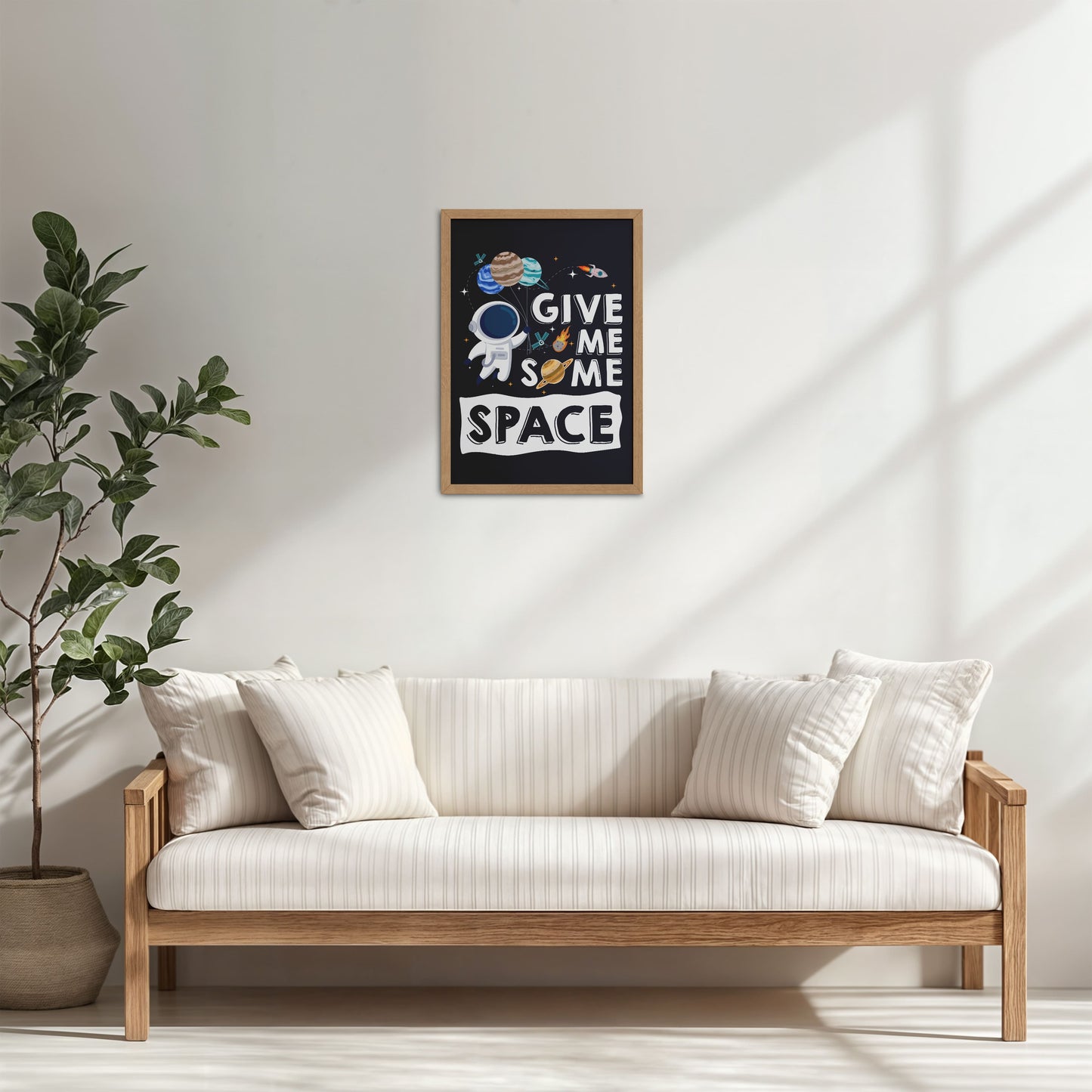 Living Room Cabinet Table Preview of Give Me Some Space – Cosmic Wall Art Photo Frame in Natrual Color Frame