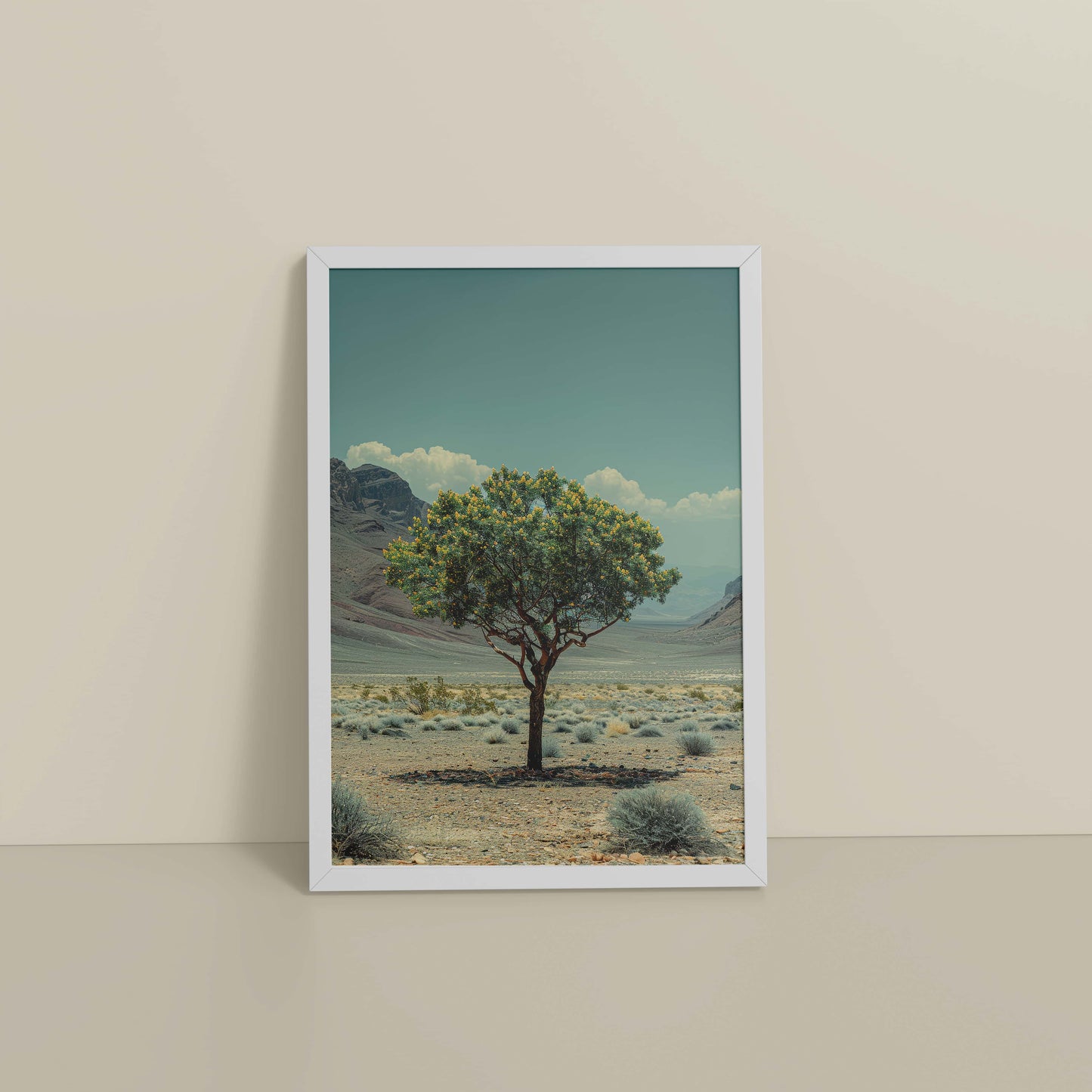Floor View of Timeless Growth – Tree of Life in Photo Frame in White Color Frame