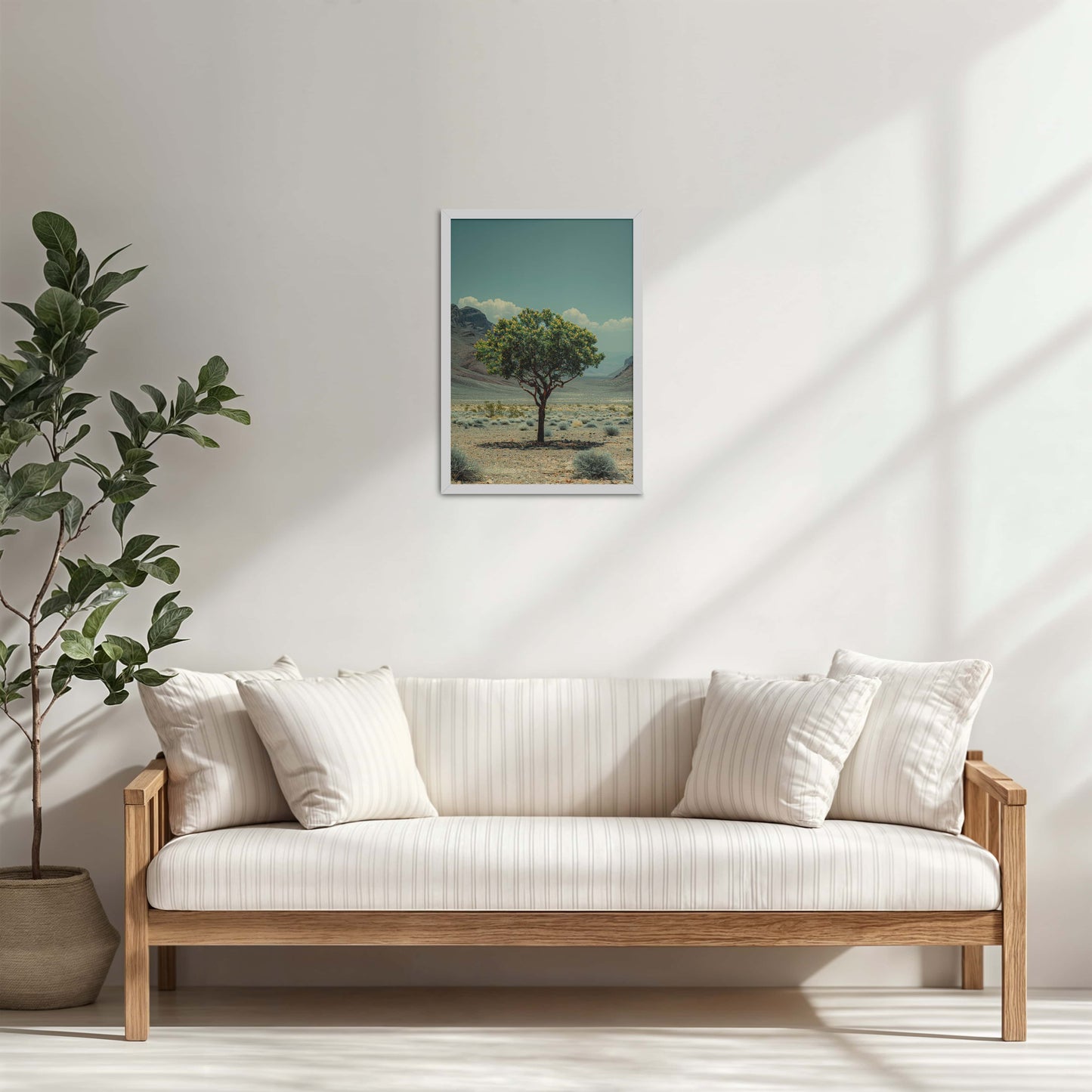 Living Room Cabinet Table Preview of Timeless Growth – Tree of Life in Photo Frame in White Color Frame
