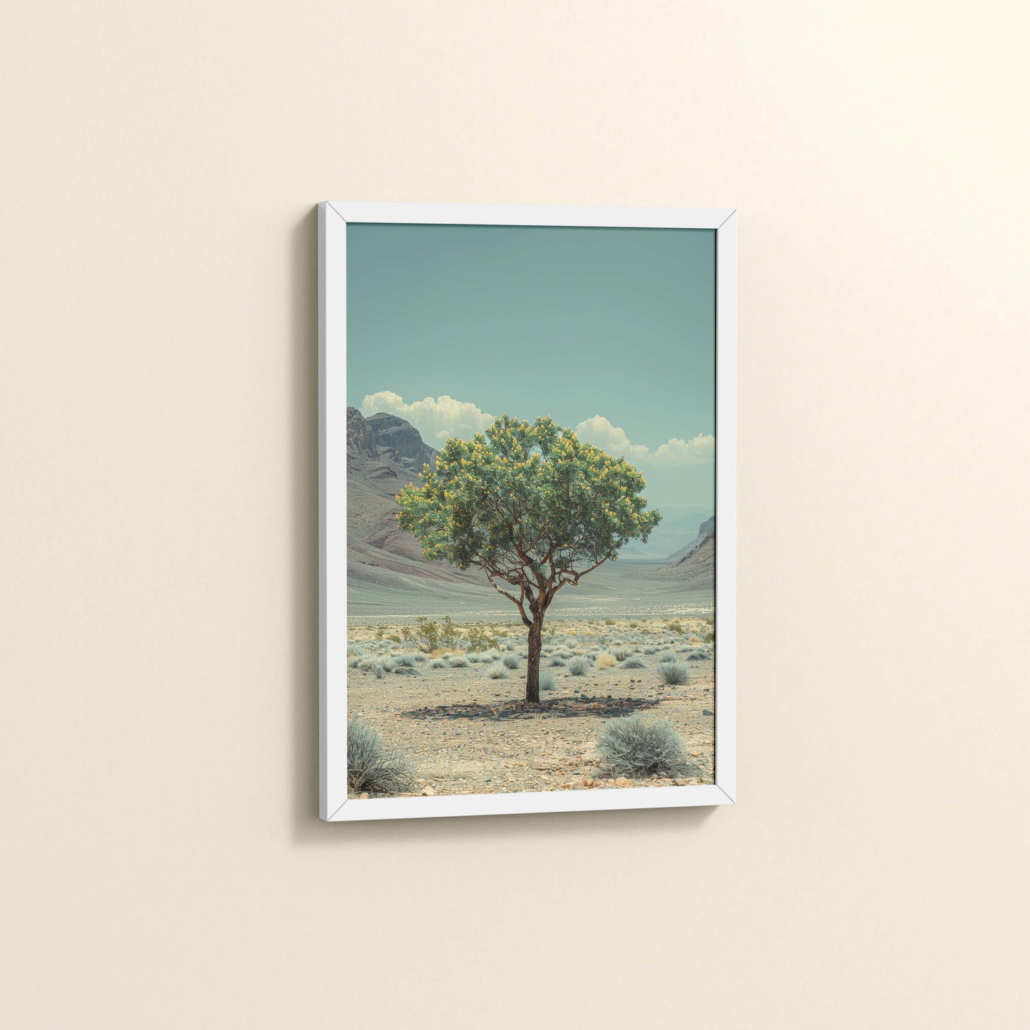 Side View of Timeless Growth – Tree of Life in Photo Frame in White Color Frame