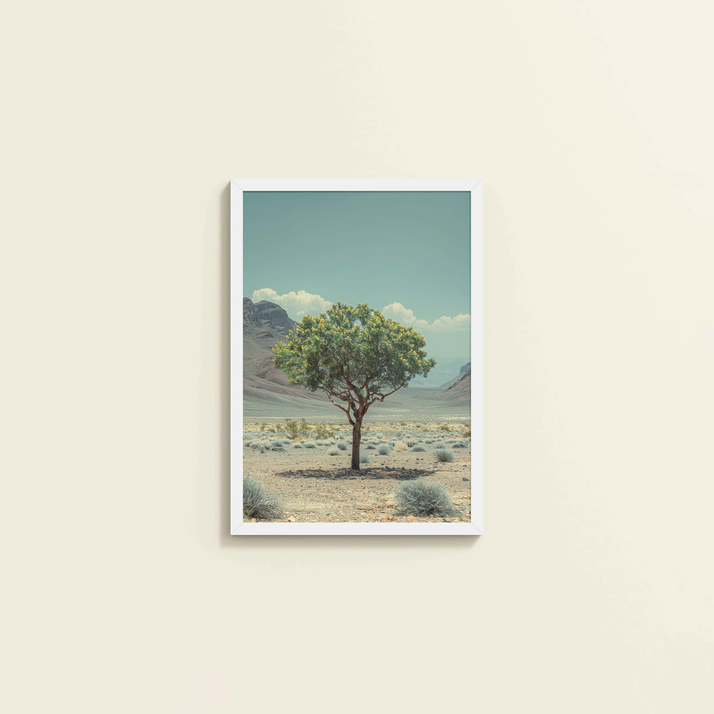 Wall View of Timeless Growth – Tree of Life in Photo Frame in White Color Frame