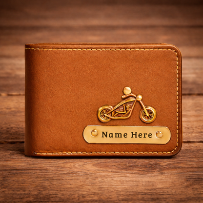 Premium Men's Wallet Personalized with Name & Charm