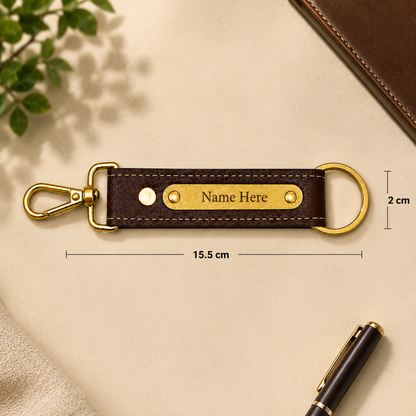 Personalized Nexon Leather Keychain with Name Engraving