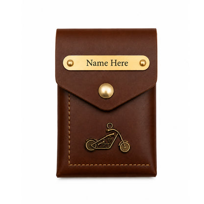 Customized Flip Leather Wallet with Name