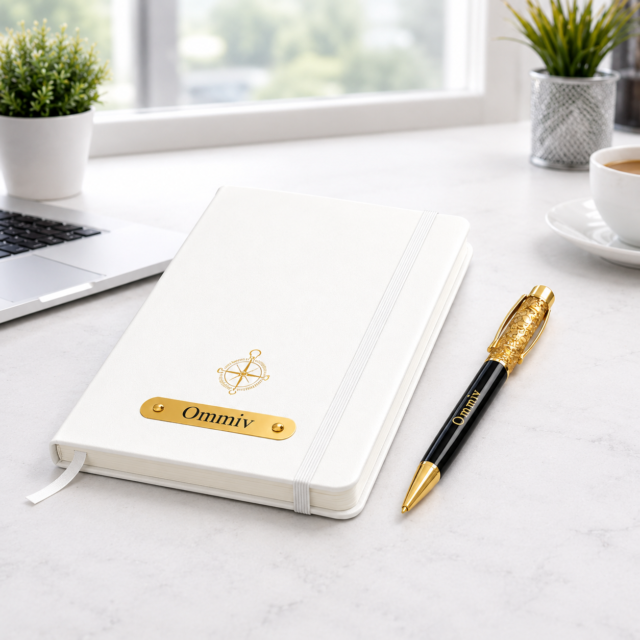 Luxury Diary with Gold Flakes Pen Set