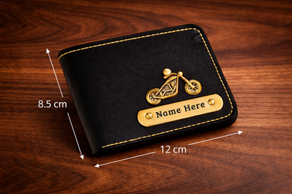 Premium Men's Wallet Personalized with Name & Charm