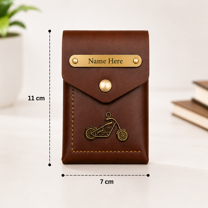 Customized Flip Leather Wallet with Name