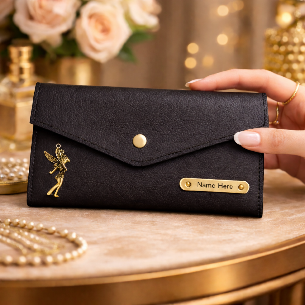 Personalized Minimal Wallet for Women – Custom Name Gift