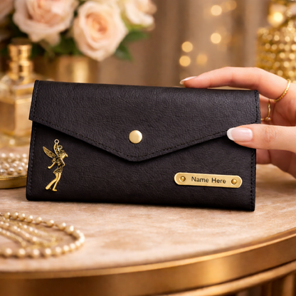 Personalized Minimal Wallet for Women – Custom Name Gift