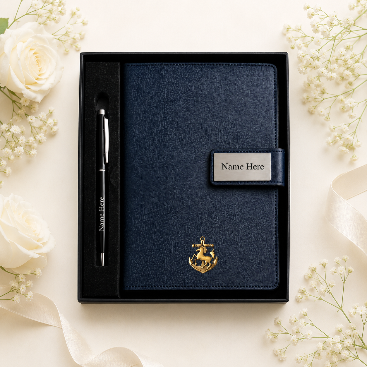 Premium Name Engraved Diary with Charm