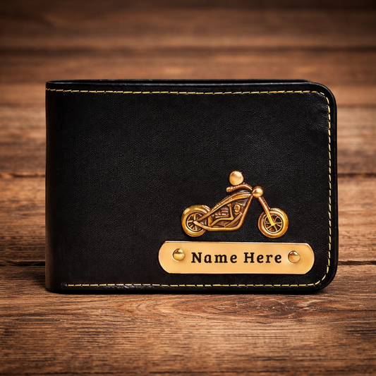 Premium Men's Wallet Personalized with Name & Charm