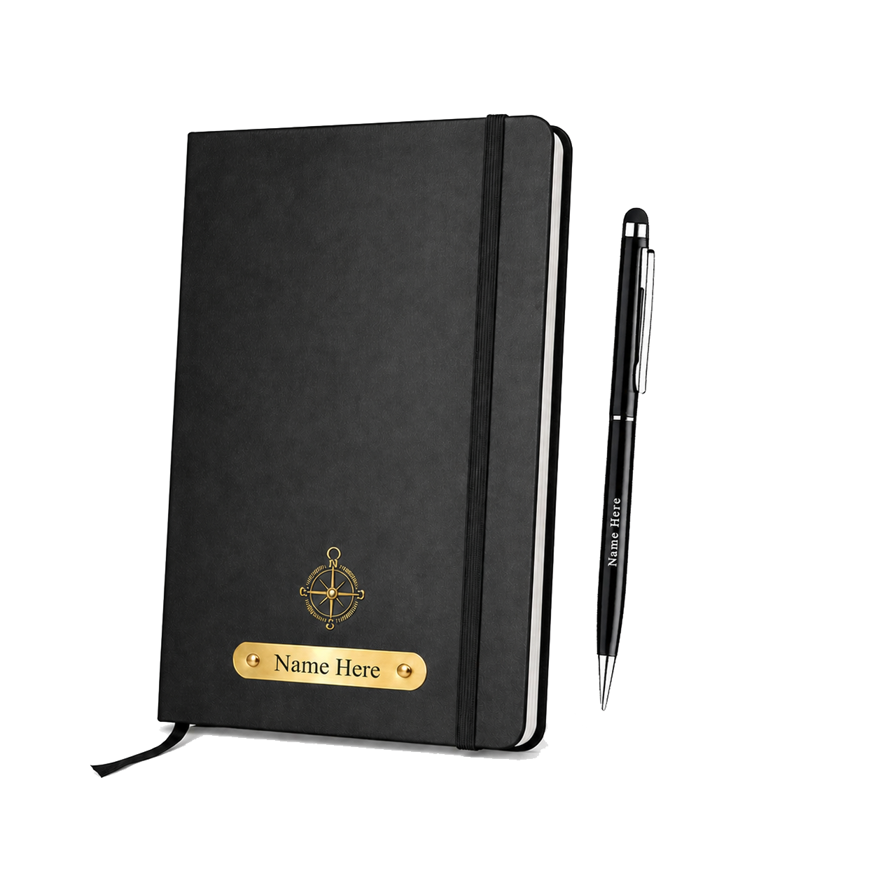 Custom Name Diary with Rubber Grip Pen
