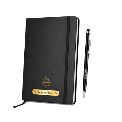 Custom Name Diary with Rubber Grip Pen
