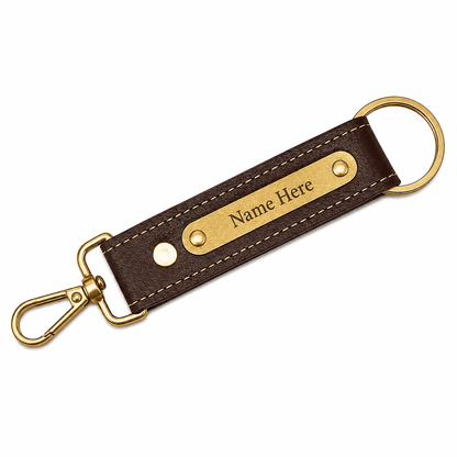 Personalized Nexon Leather Keychain with Name Engraving