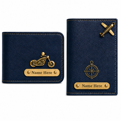 Premium Personalized Wallet & Passport Cover Set for Men