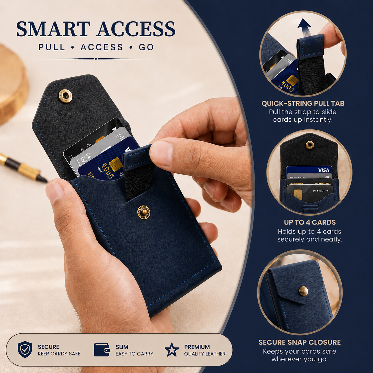 Premium Flip Leather Wallet