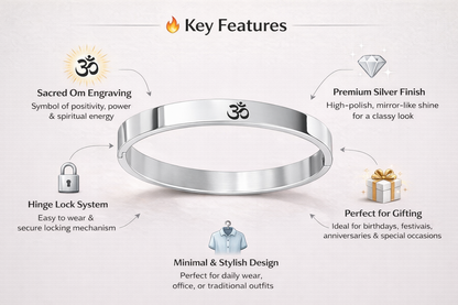 Sacred Om Kada Bracelet for Men & Women