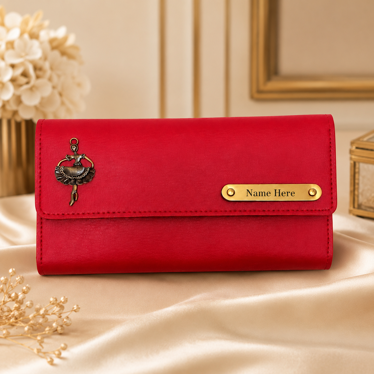Personalized Name Clutch with Charm