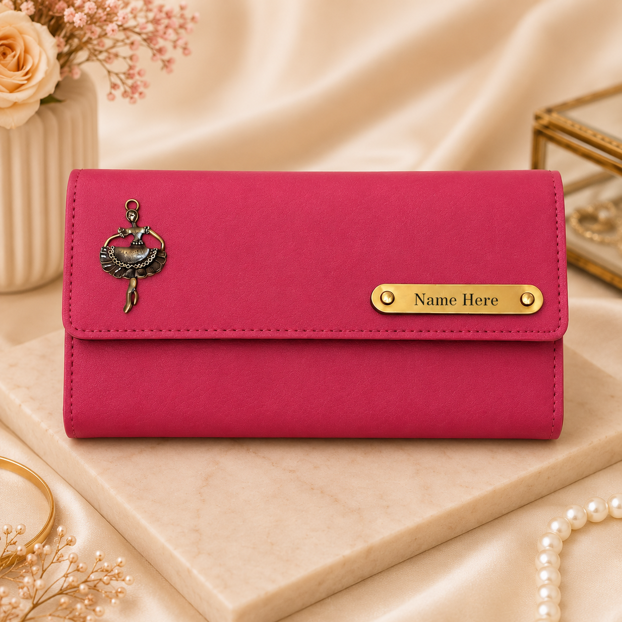Personalized Name Clutch with Charm