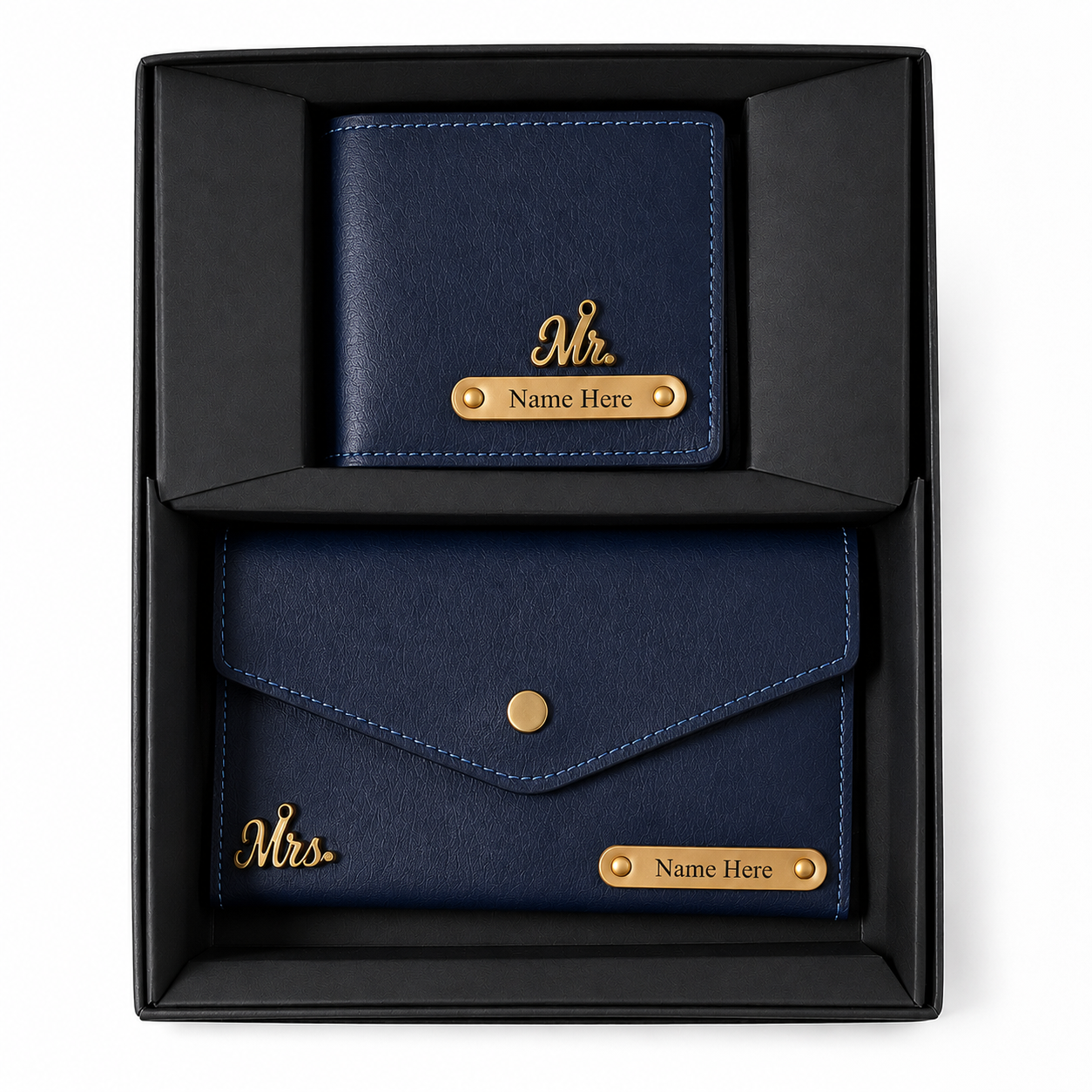 Personalized Wallet & Minimal Wallet Gift Set for Couples