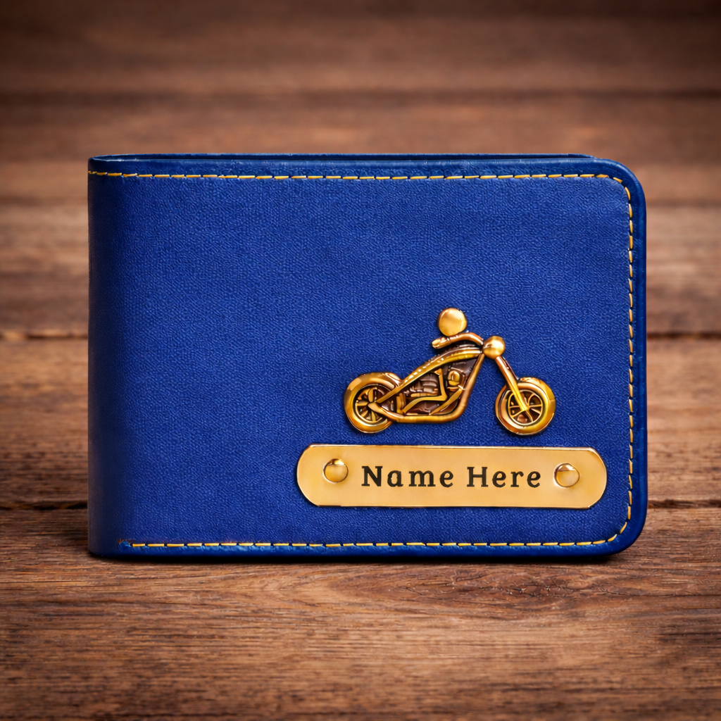 Premium Men's Wallet Personalized with Name & Charm