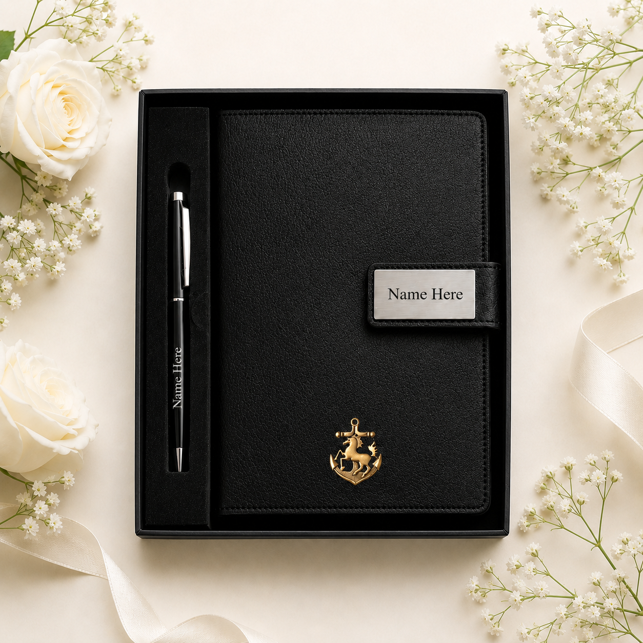 Premium Name Engraved Diary with Charm