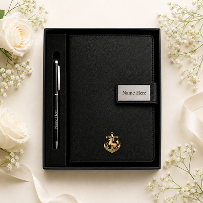 Premium Name Engraved Diary with Charm