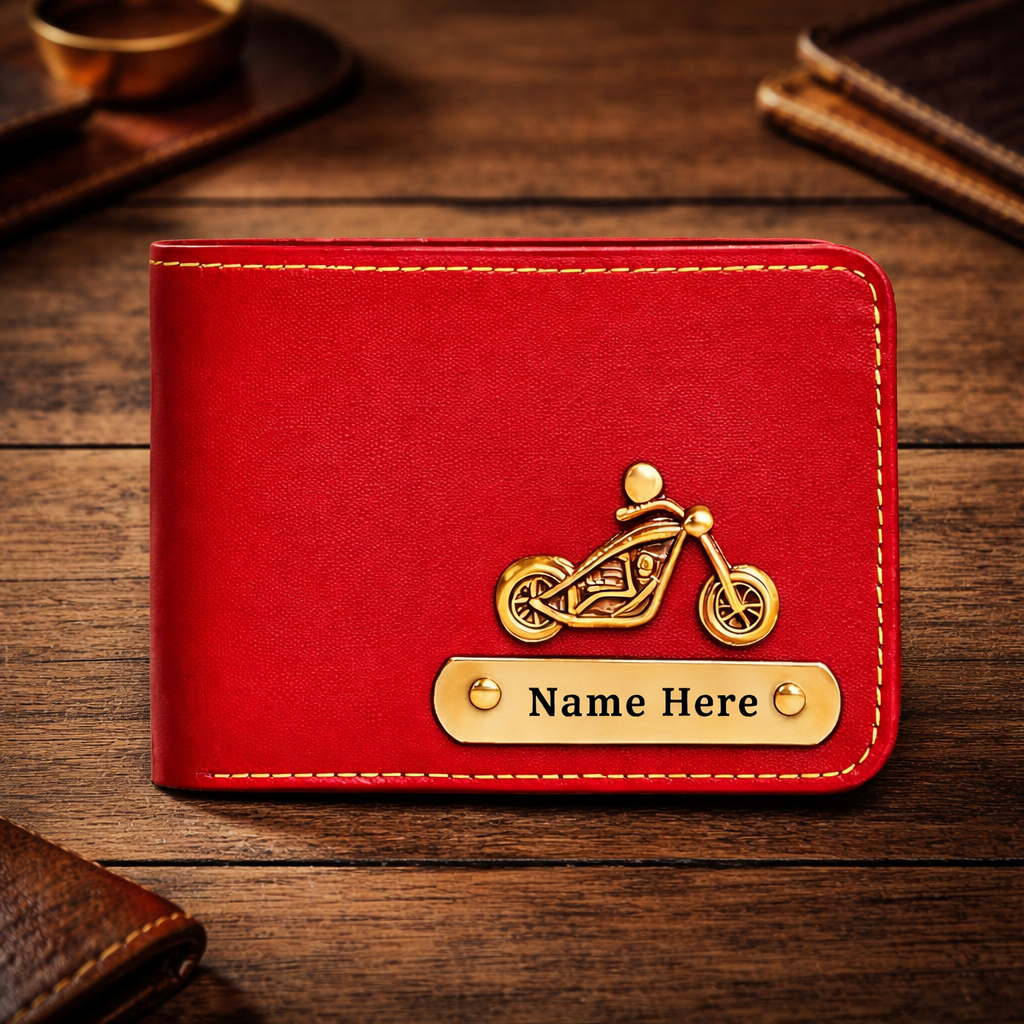 Premium Men's Wallet Personalized with Name & Charm
