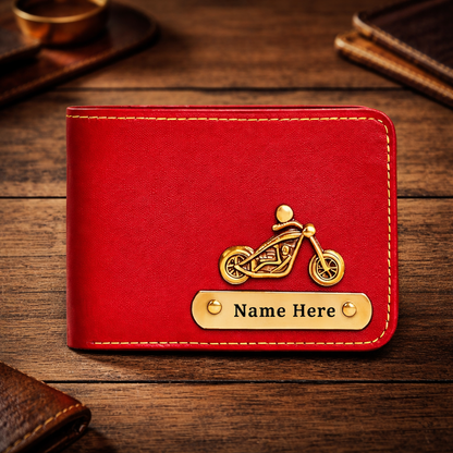 Premium Men's Wallet Personalized with Name & Charm