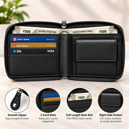 Premium Croc Textured Leather Wallet for Men