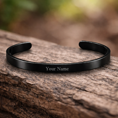 Personalized Name Engraved Kada Bracelet for Men