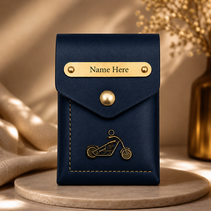 Customized Flip Leather Wallet with Name