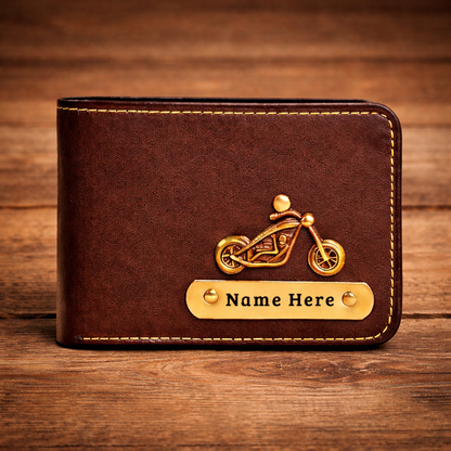 Premium Men's Wallet Personalized with Name & Charm