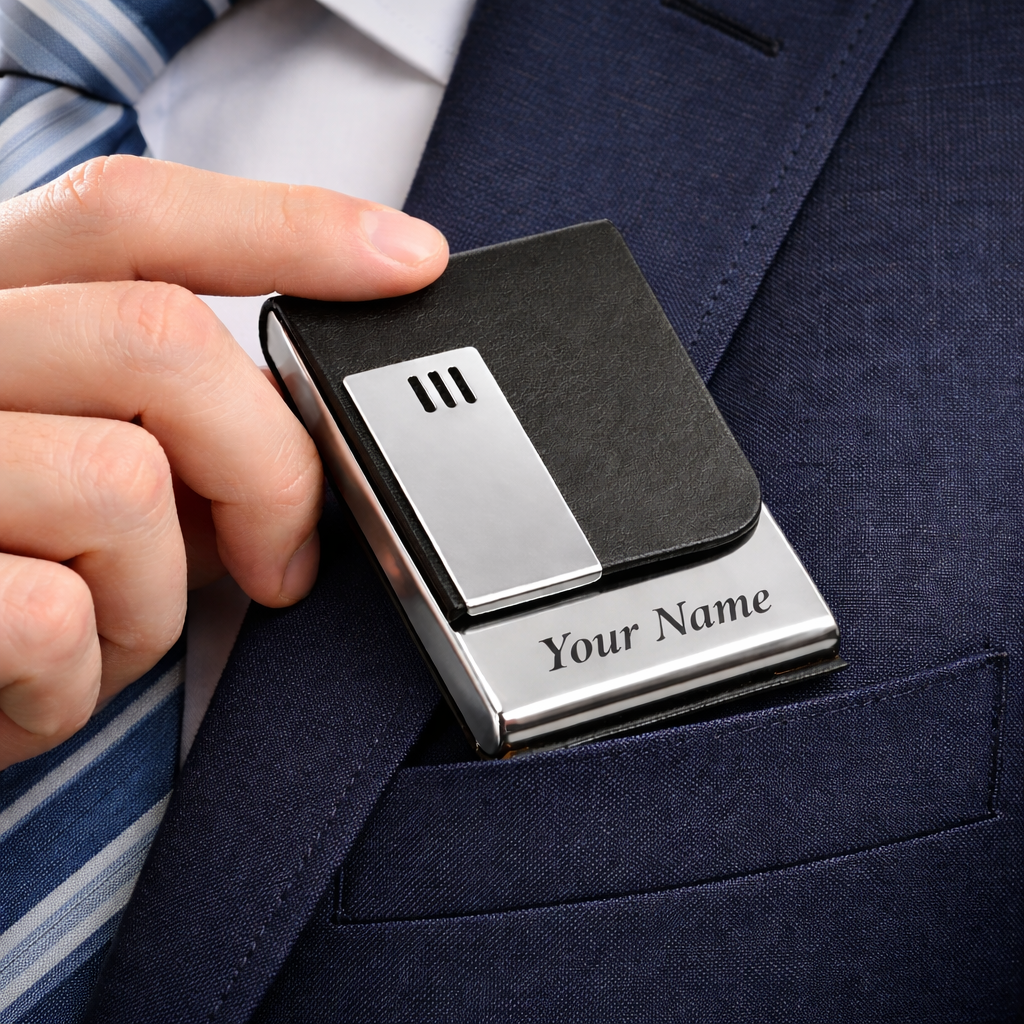 Personalized Name Engraving Card Holder