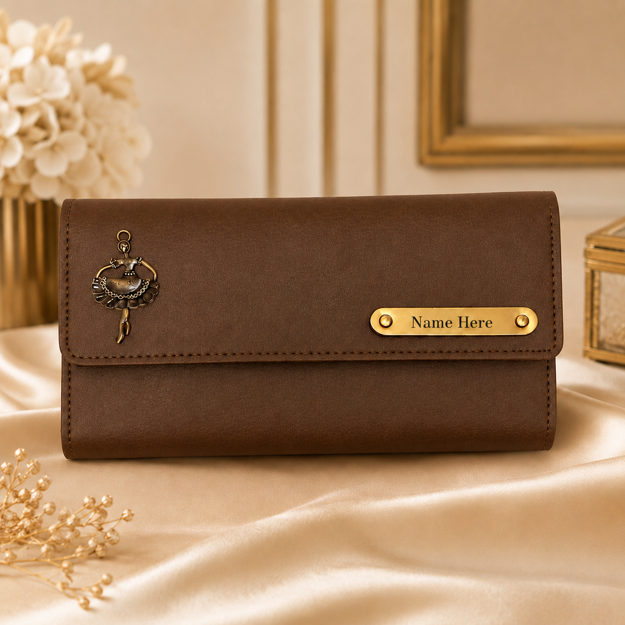 Personalized Name Clutch with Charm