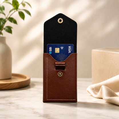 Customized Flip Leather Wallet with Name